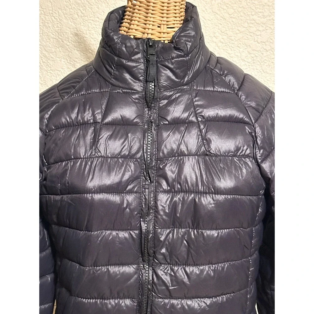 Jackson Hole Outerwear Women Navy Puffer Jacket Full Zip Quilted Coat Size M